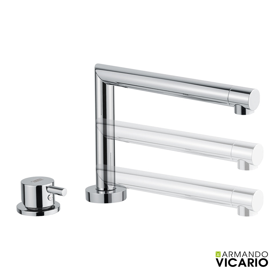 Μπαταρία νεροχύτου αναμεικτική Cono Chrome 10530-100