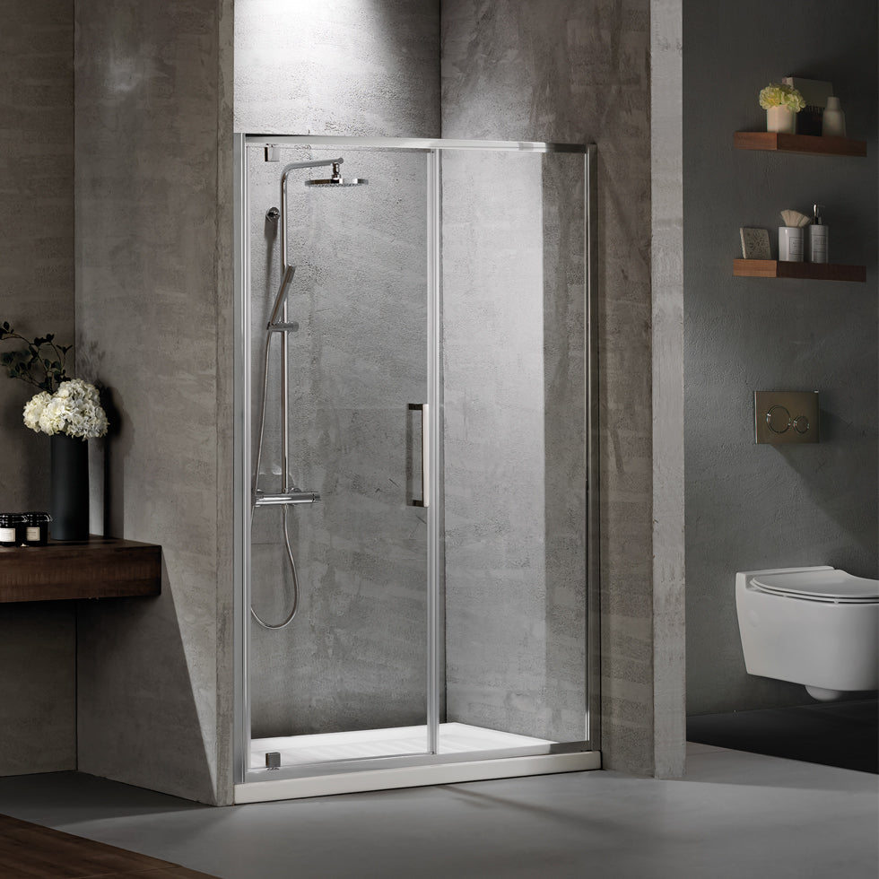 PIVOT+INFILL PRIMUS-PLUS H.195 DEVON CLEAN-GLASS CHROME