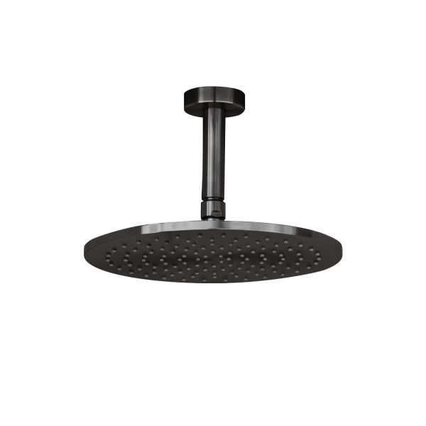 Κεφαλή Ντους Φ25εκ. με μπράτσο οροφής BLACK BRUSHED
