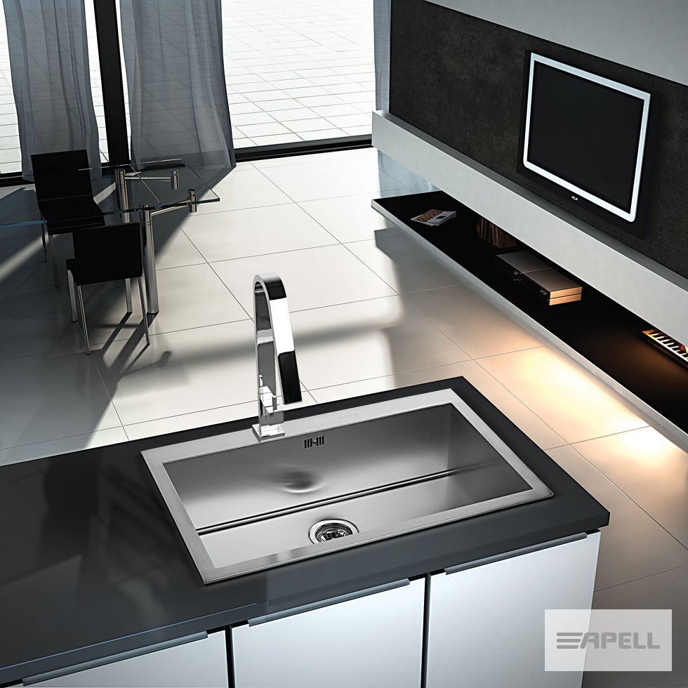 Ανοξείδωτος Nεροχύτης 79x50 εκ. 9672-110 ΑΜΑLTHEA 110 Satin (Λείο)