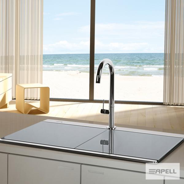 ΝΕΡΟΧΥΤΗΣ IRIS 89,7Χ51 APELL INOX GLASS