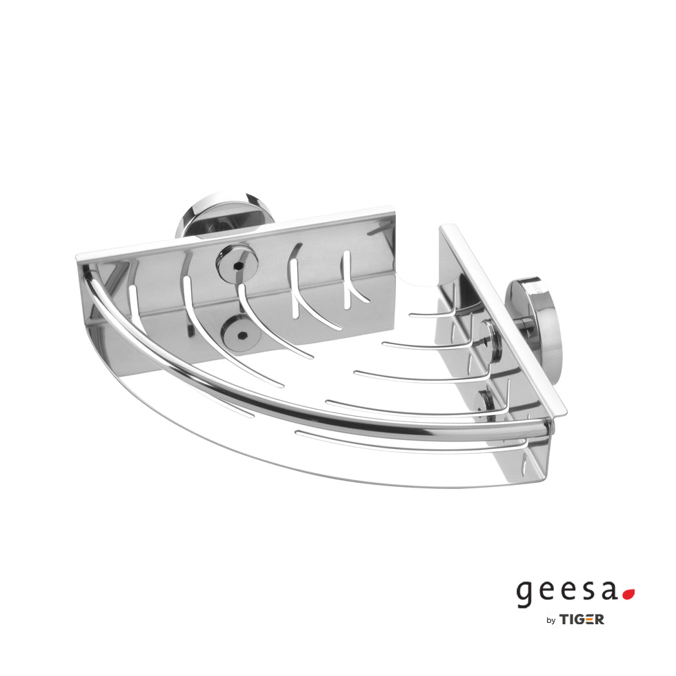 Σπογγοθήκη - Μπουκαλοθήκη μικρή 19.5 x 19.5 x 5 εκ. BASKET Chrome