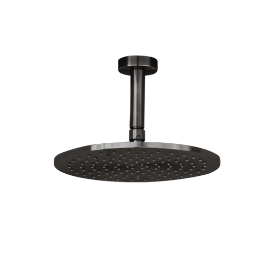 Κεφαλή Ντους Φ25εκ. με μπράτσο οροφής BLACK BRUSHED