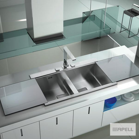 ΝΕΡΟΧΥΤΗΣ SINPHONIA 86Χ50 APELL INOX BLACK GLASS